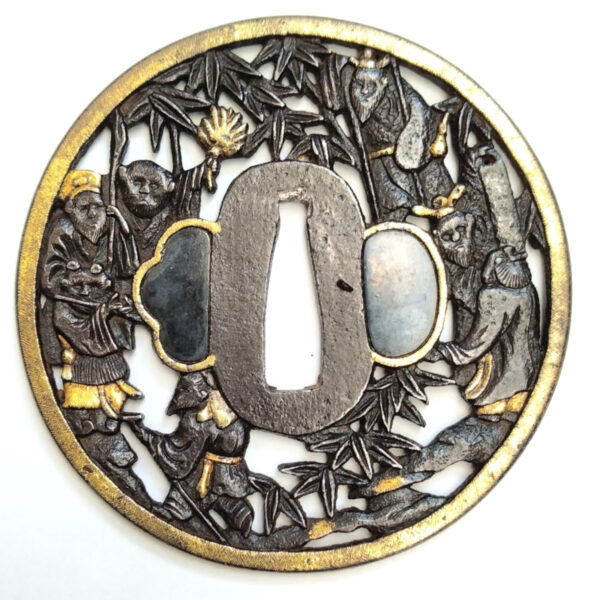 Edo Period Iron Soten Tsuba