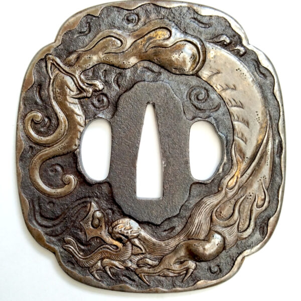 Large Edo Dragon Yasuchika Tsuba