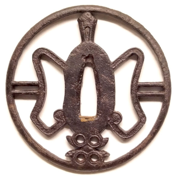 Edo Period Iron Wasp Design Sukashi Tsuba