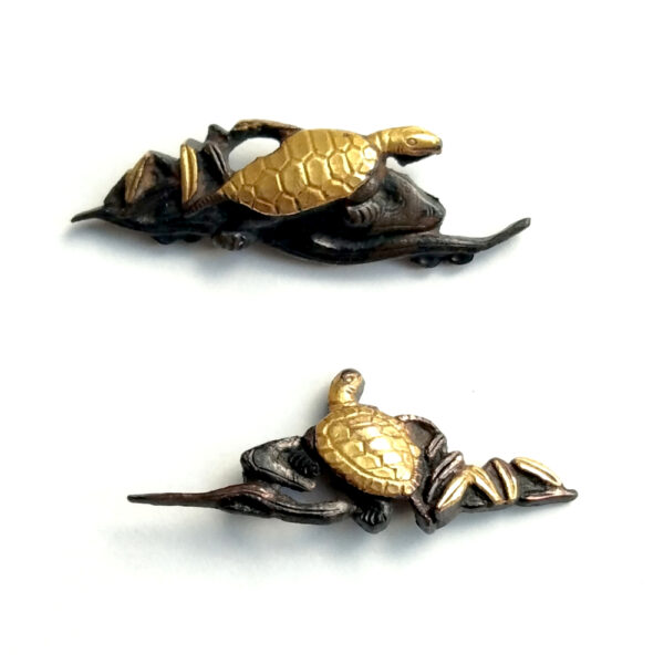 Edo Period Menuki with Turtle Design