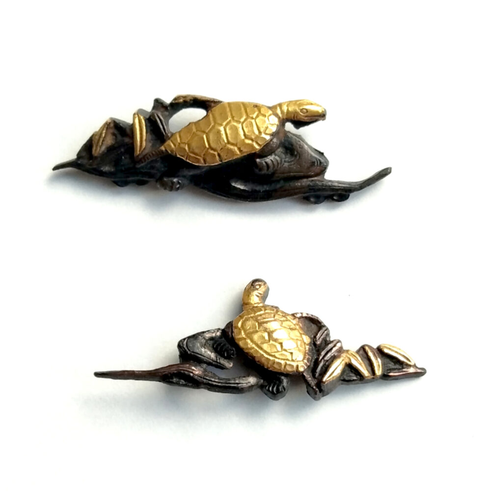 Edo Period Menuki with Turtle Design
